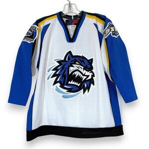 Bridgeport Sound Tigers Hockey Jersey KROG 2001 AHL Vintage Boys Large / XL